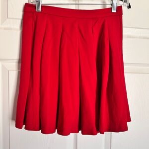 SHEIN red pleaded mini skirt. Size Medium.